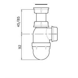 Siphon sans prise lave-vaisselle 667449 Blanc