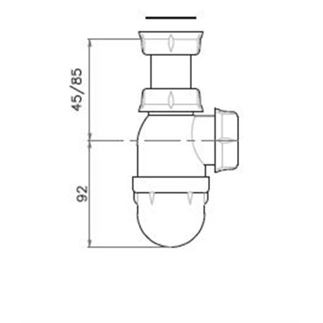 Siphon sans prise lave-vaisselle 667449 Blanc
