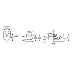 WC suspendu Meridian A34624L000