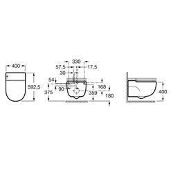 WC suspendu Meridian A893301000