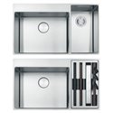 Box Center - Slimtop BWX220-54-27 660792 Inox petite cuve à droite