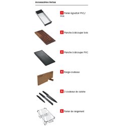 Box Center - Slimtop BWX220-54-27 661010 Inox petite cuve à gauche