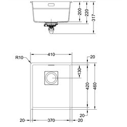Kubus 2.0 Fragranit+ Manuel KNG110-37 655965 Oyster Vidage manuel