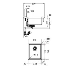 Box inox BXX110-34, 653316 vidage manuel