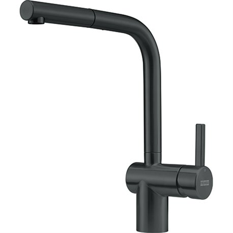 Atlas Neo 552646 Mitigeur à douchette monojet extractible Inox Noir Atlas Neo 552646 Mitigeur à douchette monojet extractible Inox Noir