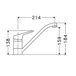 Novara Plus 825386 Mitigeur à bec Café crème