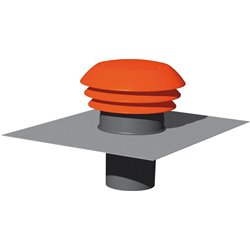 Entrée/sortie d'air toiture rouge 900376 Ø160 mm