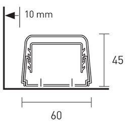 Goulotte 0612BCF Ivoire 60x45