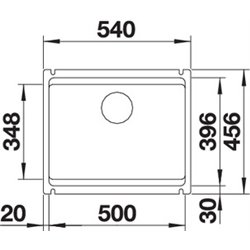 Etagon 500-U  525154, 540x456 mm Basalte