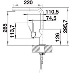 Lanora-S, 523123 Inox Brossé