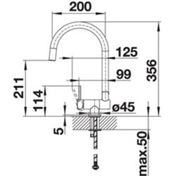 Coressa-F, 521544 Chromé Simple Levier à Gauche