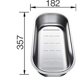 Panier vide sauce Inox, 225253 Blanco Zerox 240x420x42
