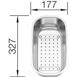 Panier vide sauce Inox, 208195 Blanco Multi