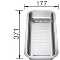 Panier vide sauce Inox, 226189 Blanco Zenar 177x435
