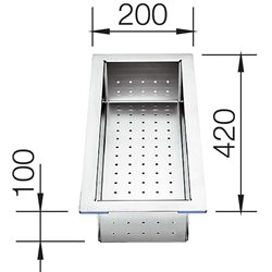 Panier vide sauce Inox, 219649 Blanco Zerox