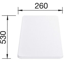 Planche à découper en plastique, 217611 Blanco Median blanc