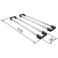 Lot de 2 rails Etagon 234164, Inox