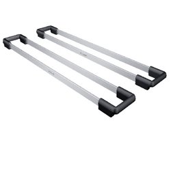 Lot de 2 rails Etagon 234164, Inox