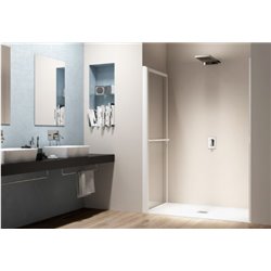 Paroi de douche Ancomalin 845702 Anconetti 2 Volets coulissants et  pivotants blanc laqué