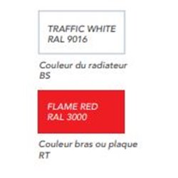 Sanaga eau chaude SA51260CBSRF Traffic white, flame red 1167 Watts