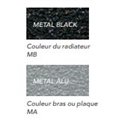 Sanaga eau chaude SA51260CMBMA Metal black, metal alu 1167 Watts
