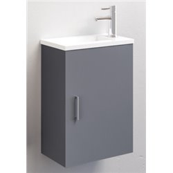 Ancoflash 736305 Pack meuble + lave-mains, Gris Anthracite