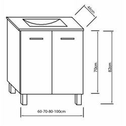 Ancoflash 908009 caisson 2 portes Gris