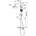 Colonne de douche 860089 Ancoflash thermostatique mitigeur mural