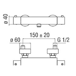 Mitigeur douche 7498275 Ancoflash thermostatique