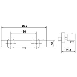 Mitigeur douche 860135 Ancodesign thermostatique