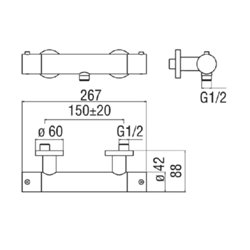 Mitigeur douche 859077 New Anco thermostatique