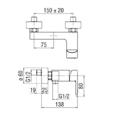 Mitigeur douche 858997 Ancoswing monocommande