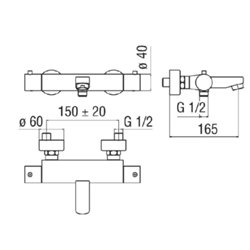 Mitigeur douche 7498280 Ancoflash thermostatique