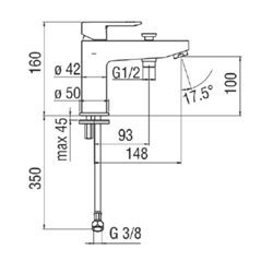 Mitigeur bain-douche 858975 Ancoswing monocommande
