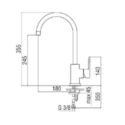 Ancoswing 859003 bec haut chromé