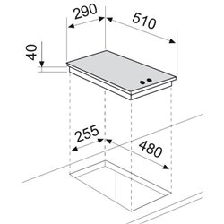 Table de cuisson domino gaz GT32IX