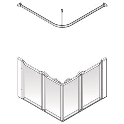 Paroi pivotantes pliantes en angle Option E 92216L