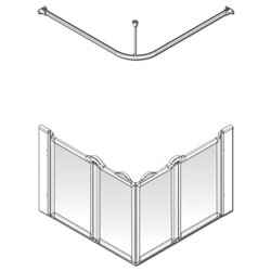 Paroi pivotantes pliantes en angle Option E 92216R