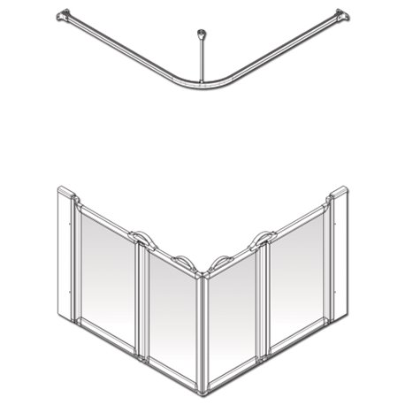 Paroi pivotantes pliantes en angle Option E 92216R Paroi pivotantes pliantes en angle Option E 92216R