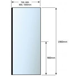 AKW INTERNATIONAL - Paroi de douche Larenco compensateur +16mm à +46mm pour  installation en niche H900mm Réf. 26703