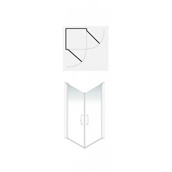 Larenco porte Classic en angle 26722 1900x900mm