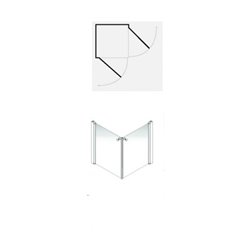 Larenco porte Duo Care en angle 26725 900x900mm