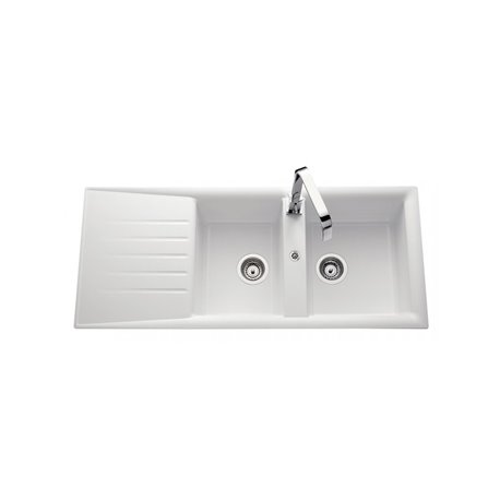 Polka EV279VE 006 2 bacs + 1 égouttoir Blanc