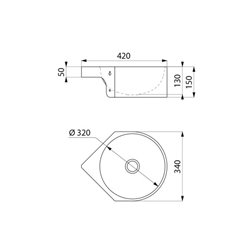 Minimal 120550 sans trou de robinetterie