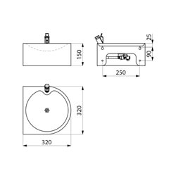 SD 180800 murale avec robinetterie intégrée