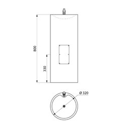 Ilha Jr 180110 sur pied H 800 mm