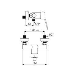 Mitigeur douche Securitouch 2739T à cartouche classique manette pleine, raccords STOP/CHECK