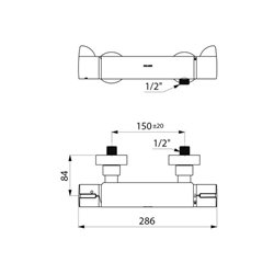 Mitigeur douche thermostatique Securitouch H9741S raccords standards
