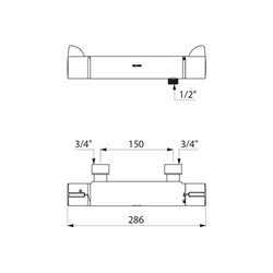 Mitigeur douche thermostatique Securitouch 9741 sans raccords