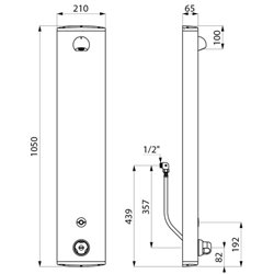 Panneau de douche Securitherm 792410 alimentation cachée par flexibles